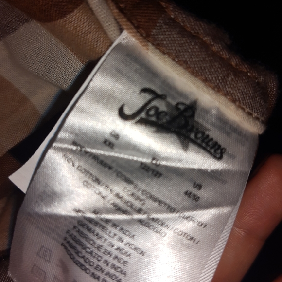 Blue & Beige Soft Cotton Flannel Joe Browns Shirt XXL Grunge Retro - Picture 9 of 9